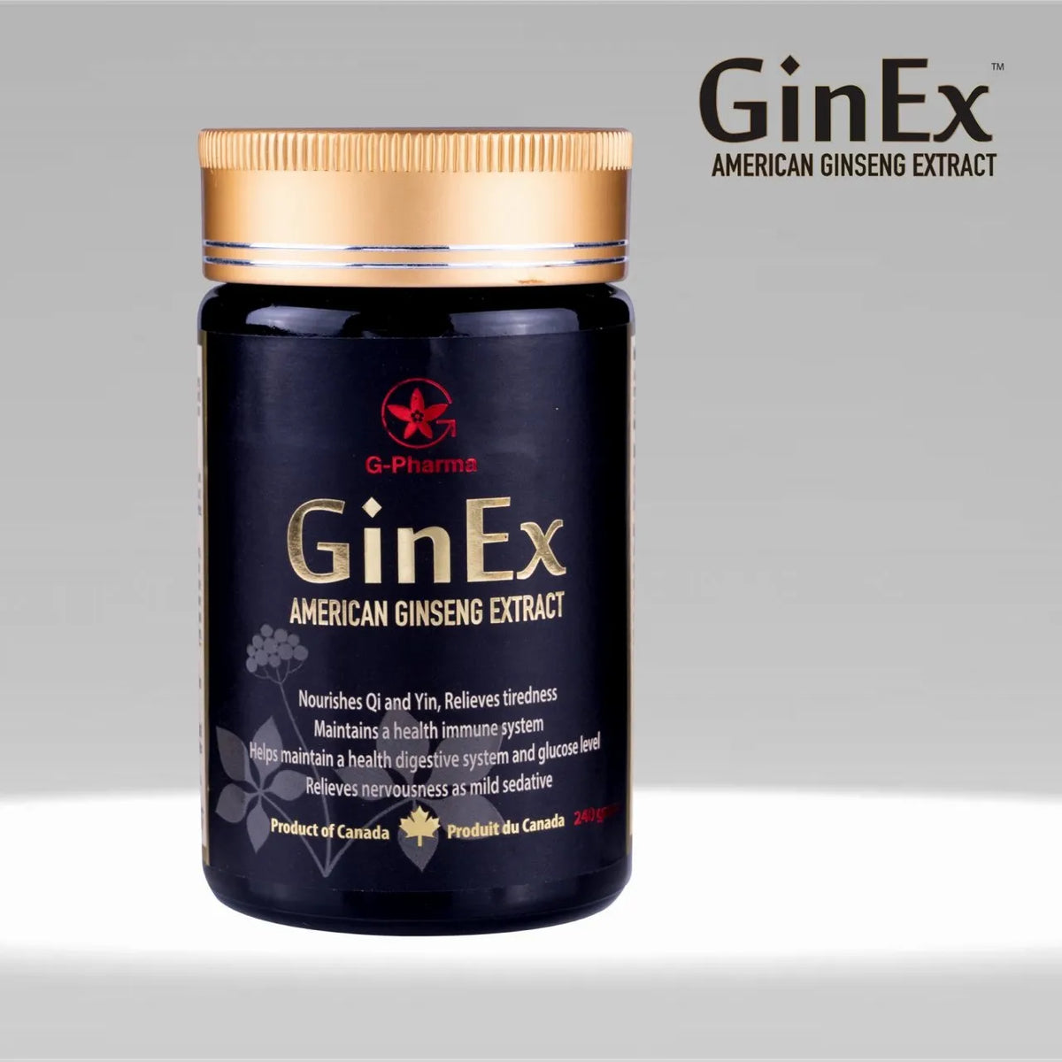 GinEx® 西洋蔘黑膏滋 (純膏劑-240g)