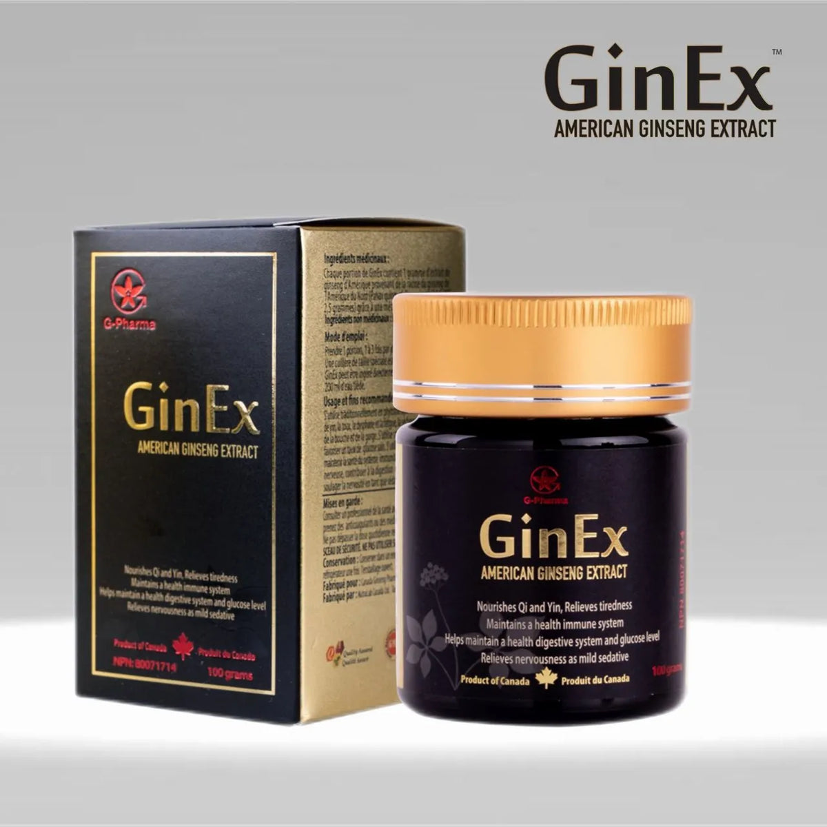 GinEx® 西洋蔘黑膏滋 (純膏劑-100g)