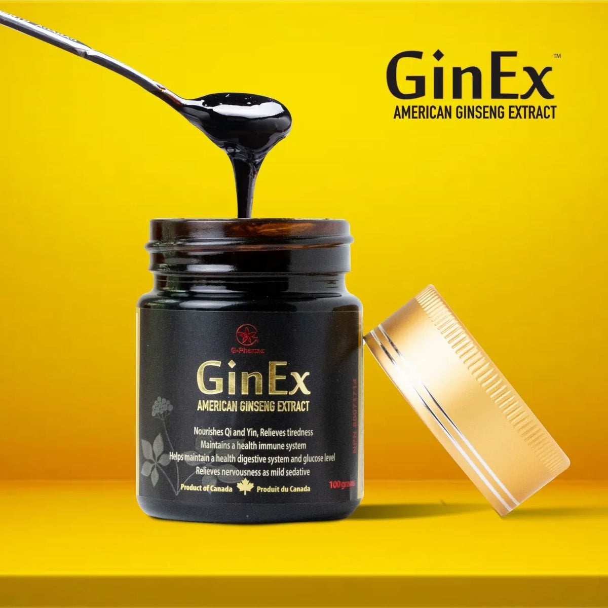 GinEx® 西洋蔘黑膏滋 (純膏劑-100g)